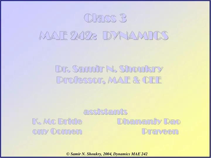 mae 242 dynamics