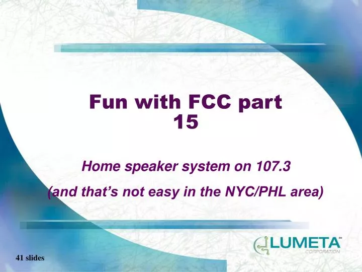 fun with fcc part 15