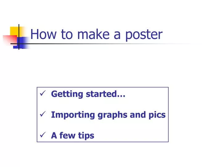 how to make a poster