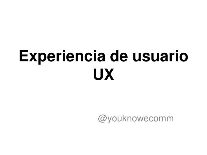 experiencia de usuario ux