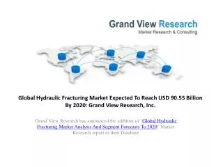 Hydraulic Fracturing Market Outlook to 2020