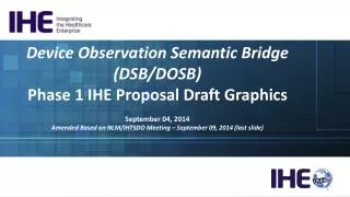 Device Observation Semantic Bridge ( DSB/DOSB) Phase 1 IHE Proposal Draft Graphics