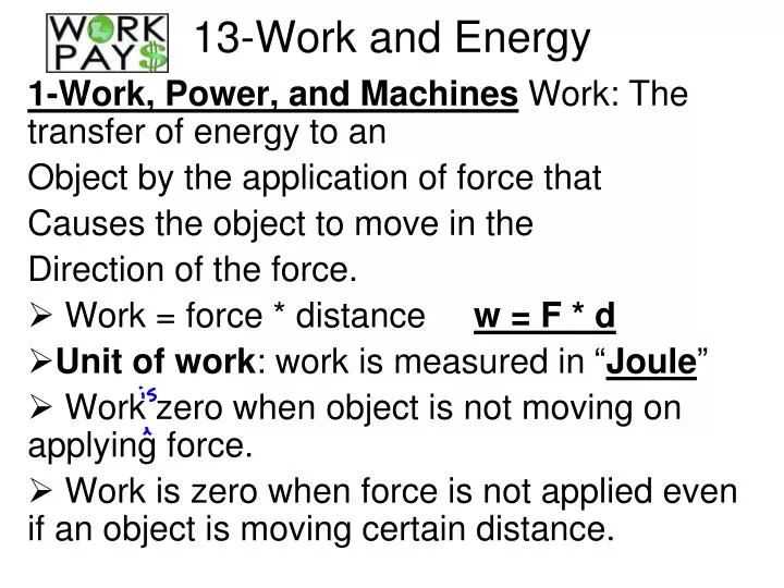 13 work and energy
