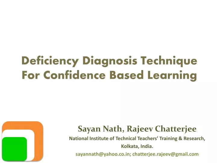 deficiency diagnosis technique for confidence based learning