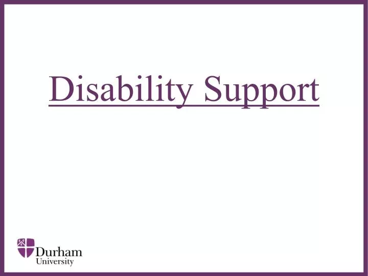 disability support