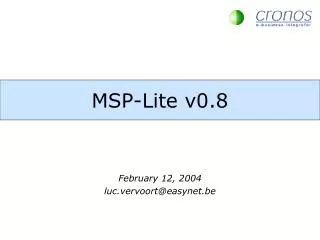 MSP-Lite v0.8
