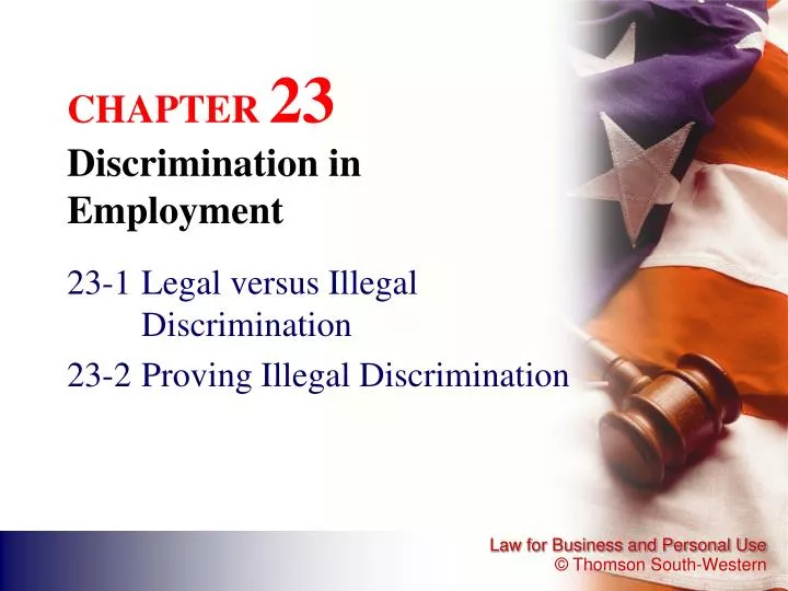 chapter 23 discrimination in employment