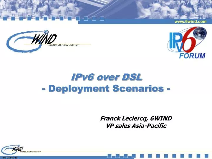 ipv6 over dsl deployment scenarios