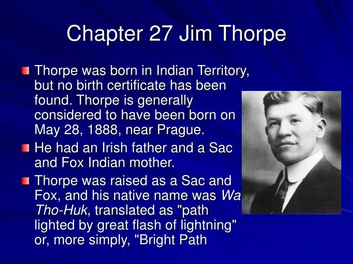 chapter 27 jim thorpe