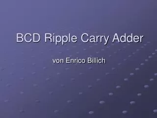 bcd ripple carry adder