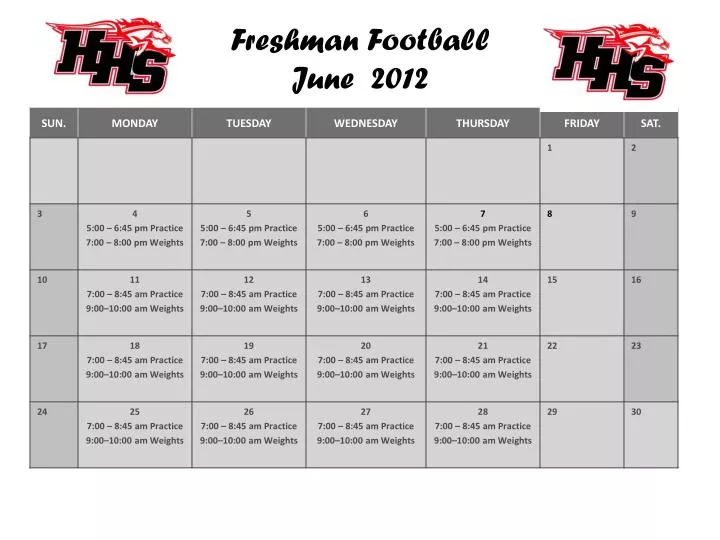 freshman football june 2012