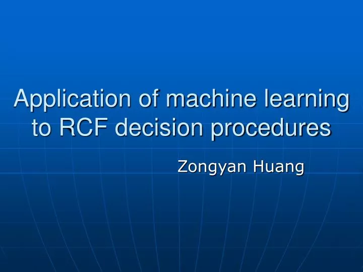 application of machine learning to rcf decision procedures