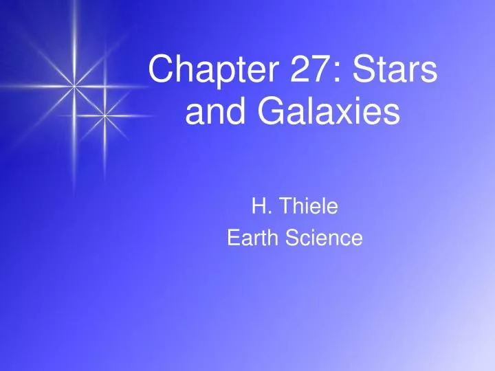 chapter 27 stars and galaxies