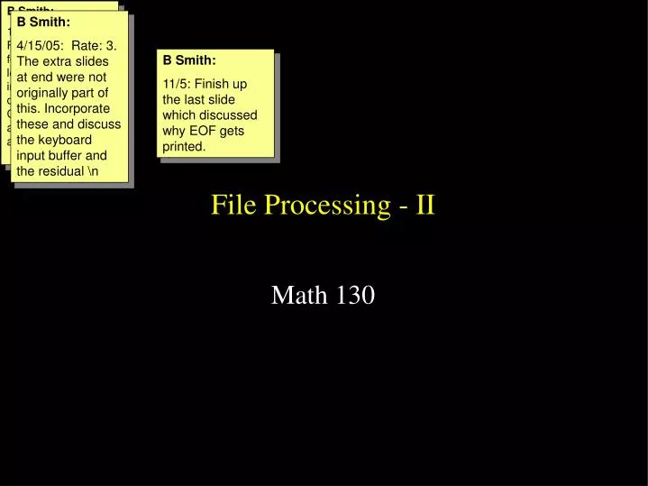 file processing ii