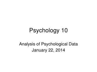 Psychology 10