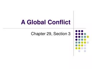 a global conflict