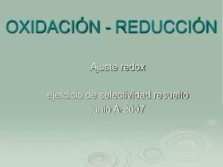 oxidaci n reducci n