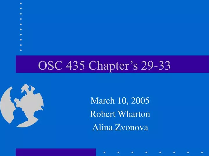 osc 435 chapter s 29 33