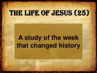 The Life of Jesus (25)