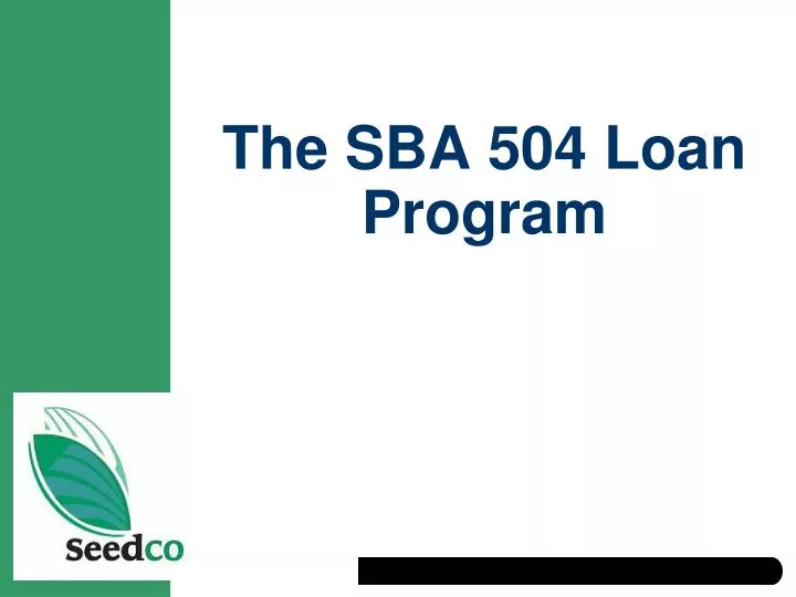 the sba 504 loan program