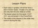 Lesson Plans - slide 1