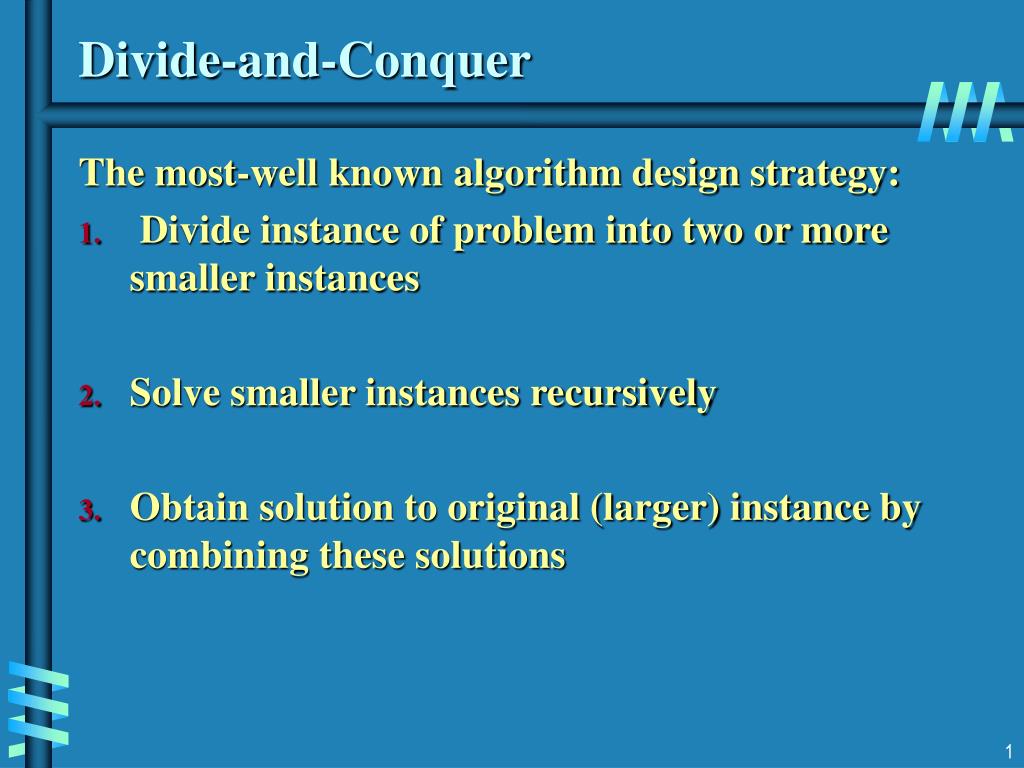 PPT - Divide-and-Conquer PowerPoint Presentation, free download - ID ...