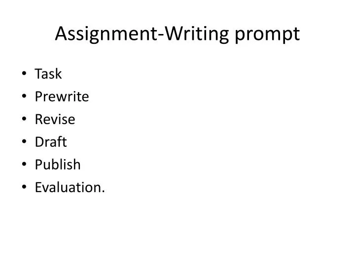 assignment writing prompt