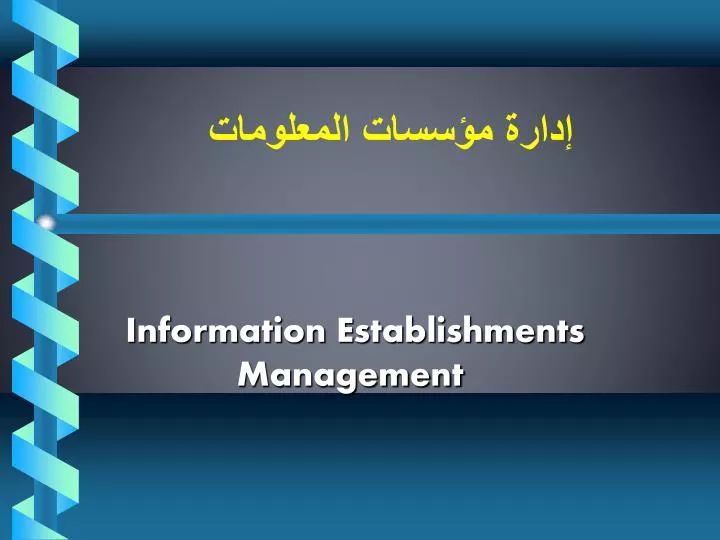 information establishments management