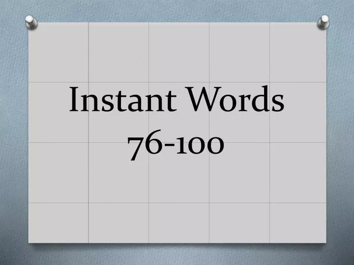 instant words 76 100