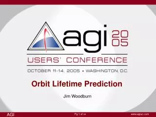 Orbit Lifetime Prediction
