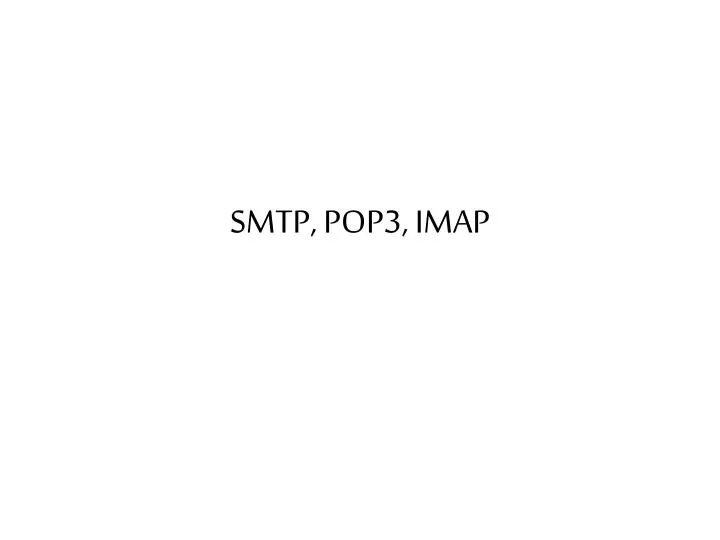 smtp pop3 imap