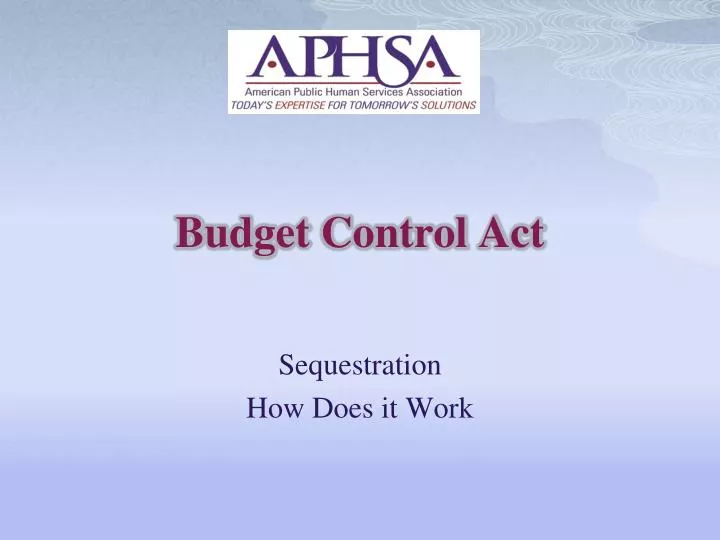 budget control act