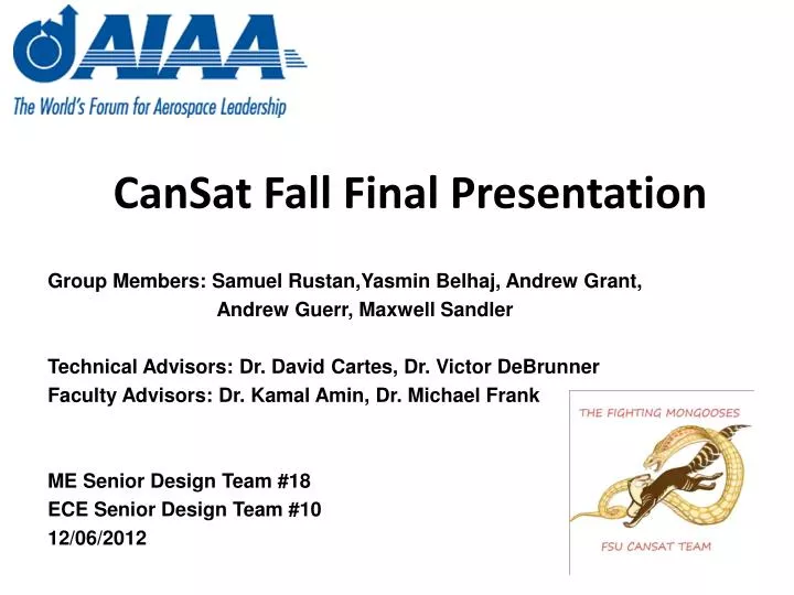 cansat fall final presentation
