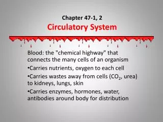 Chapter 47-1, 2 Circulatory System