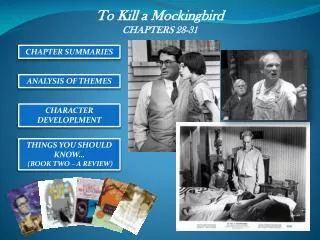To Kill a Mockingbird CHAPTERS 28-31