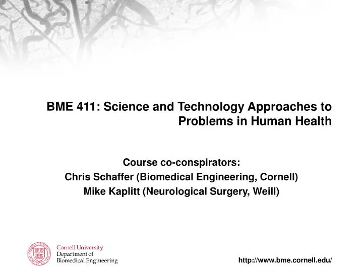 bme 411 science and technology approaches to problems in human health