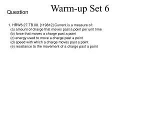Warm-up Set 6