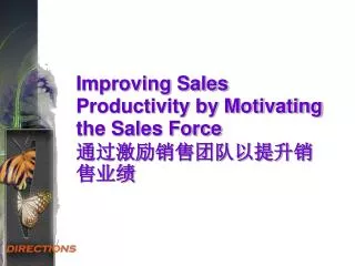 Improving Sales Productivity by Motivating the Sales Force ???????????????