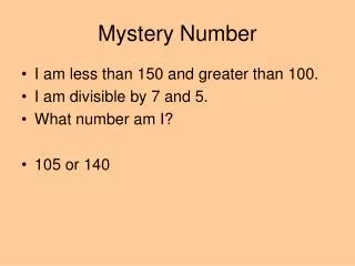 Mystery Number