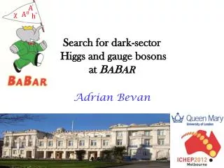 Search for dark-sector Higgs and gauge bosons at B A B AR