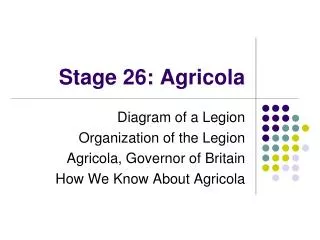 Stage 26: Agricola
