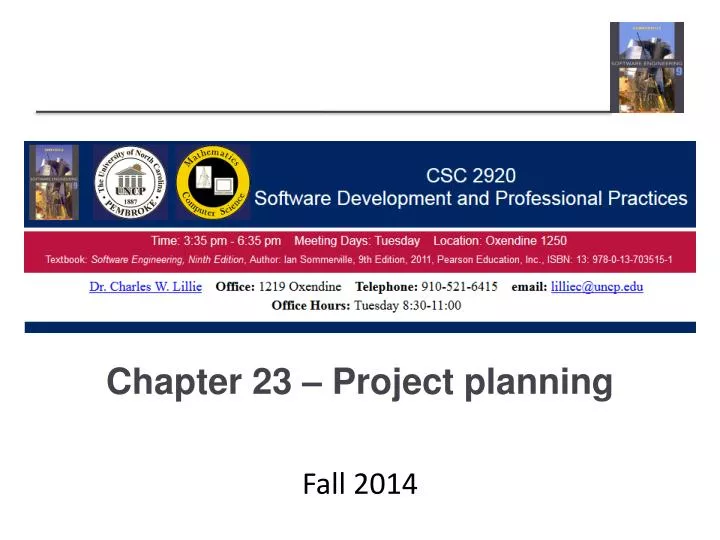 chapter 23 project planning