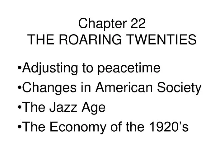 chapter 22 the roaring twenties