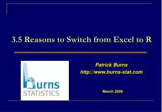 3.5 Reasons to Switch from Excel to R