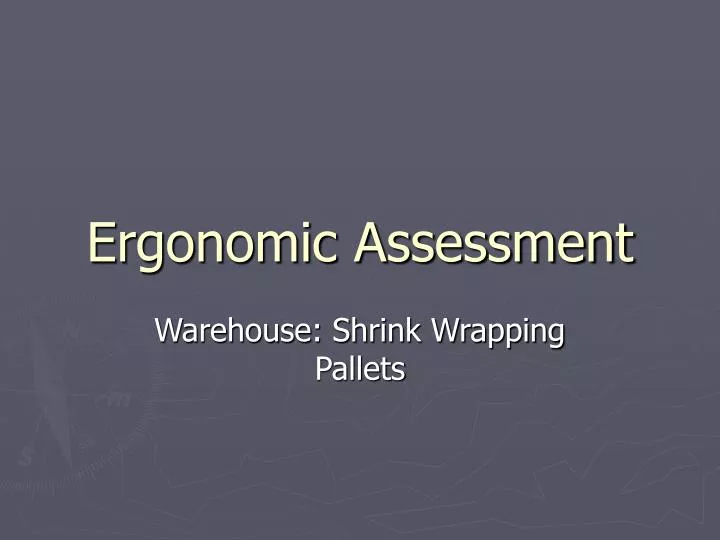 ergonomic assessment