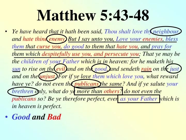 matthew 5 43 48