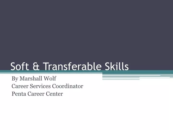 soft transferable skills