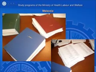 Study programs of the Ministry of Health,Labour and Welfare