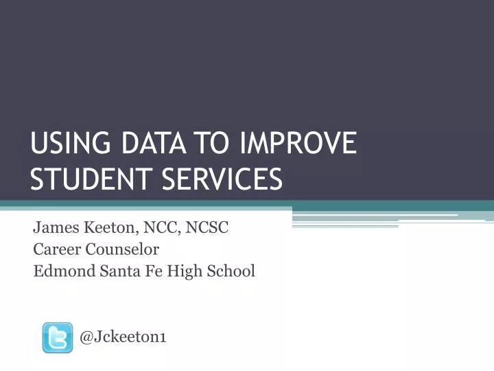 using data to improve student services