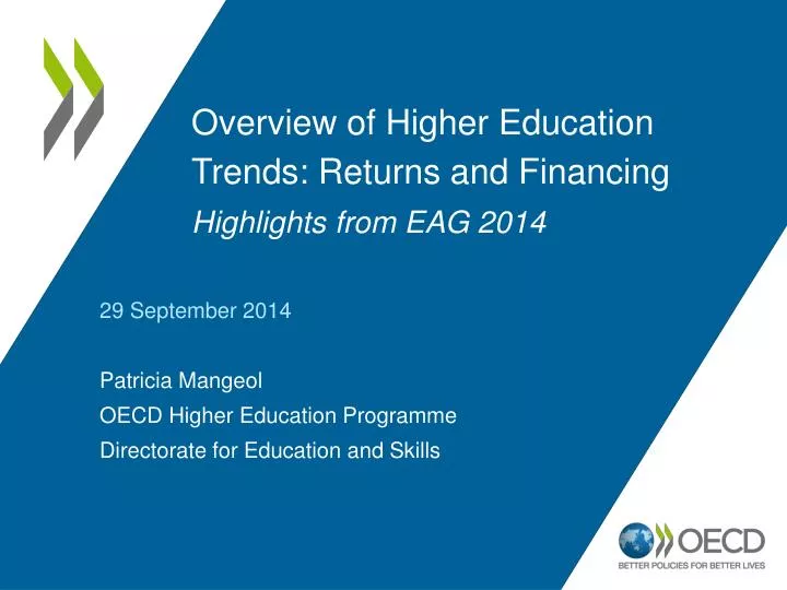 overview of higher education trends returns and financing highlights from eag 2014